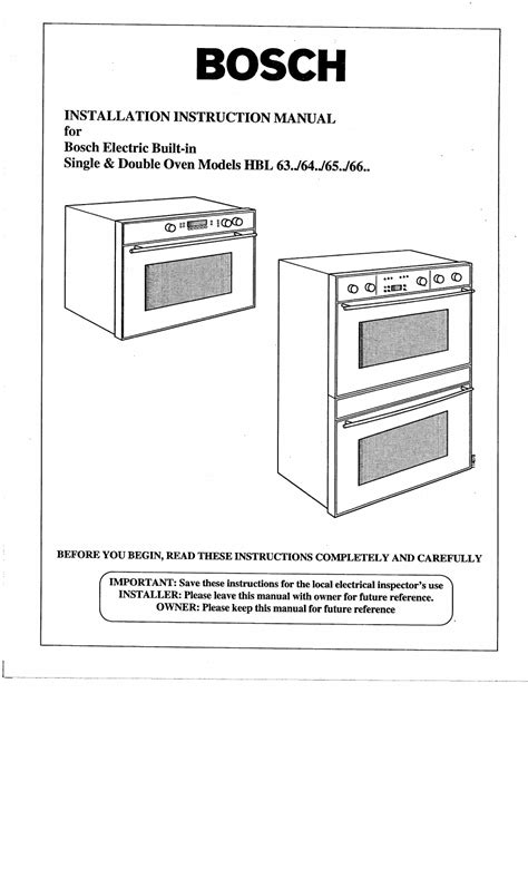 Bosch Appliances 12/18 Manual pdf